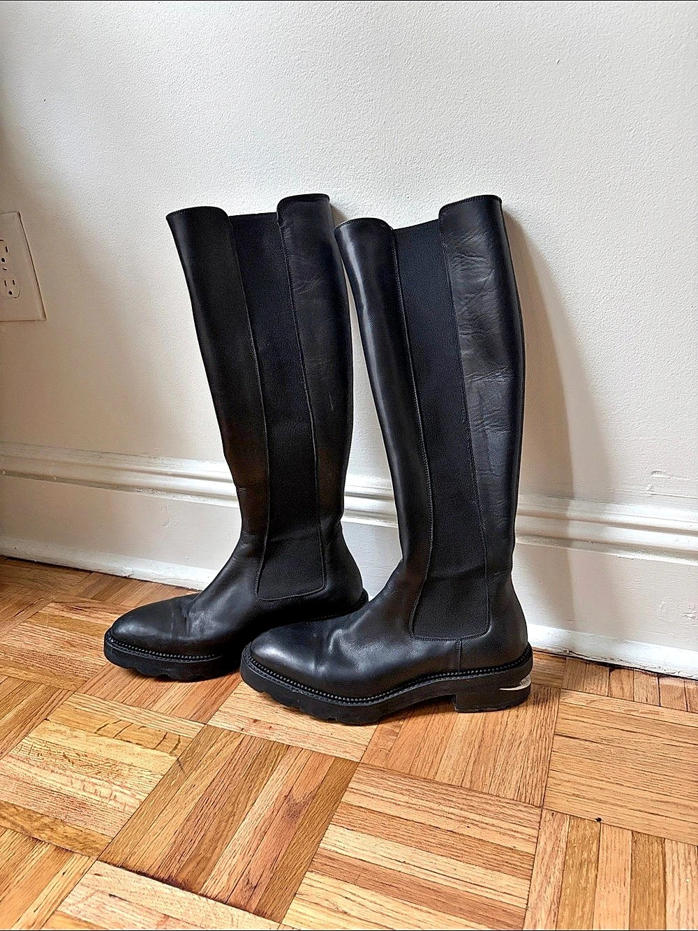 Alexander Wang Tread Knee High Boot Boots Black Size 6.5/7